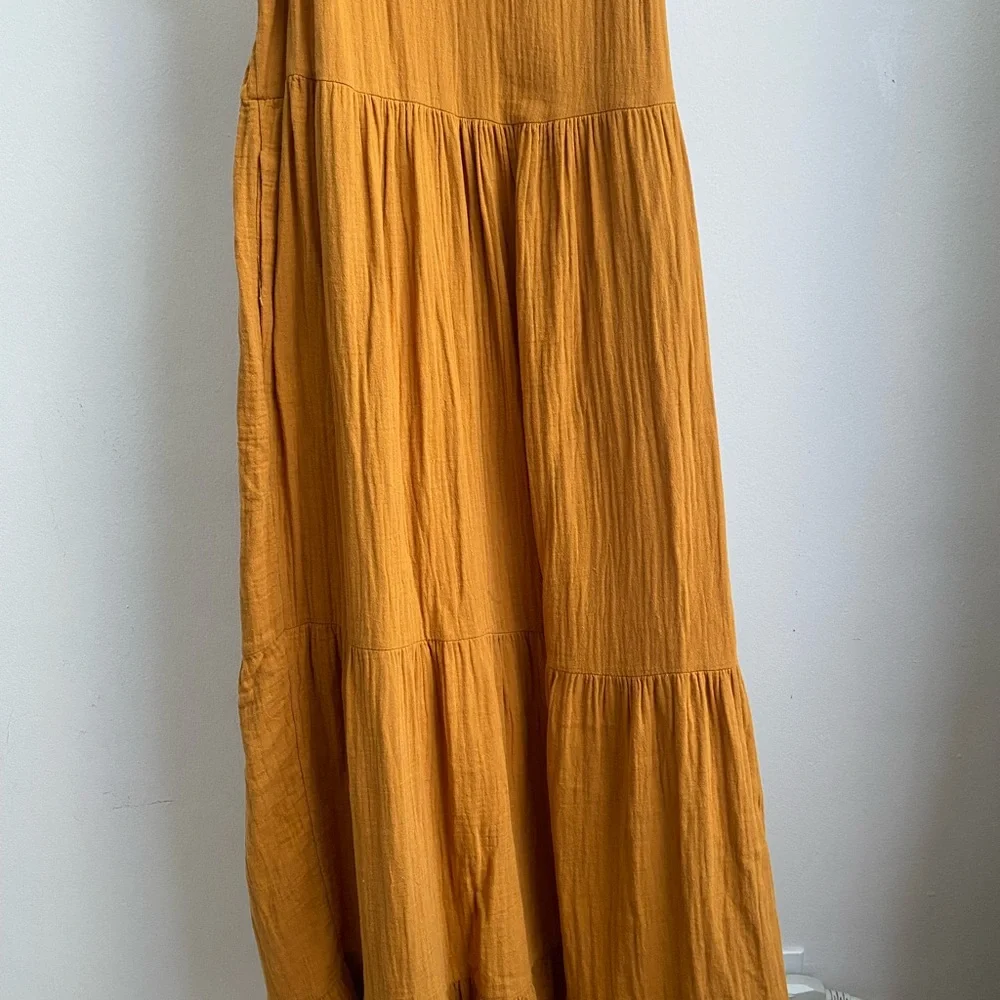 Universal Thread Gauze Yellow Sleeveless Maxi Sundress - Picture 2 of 8